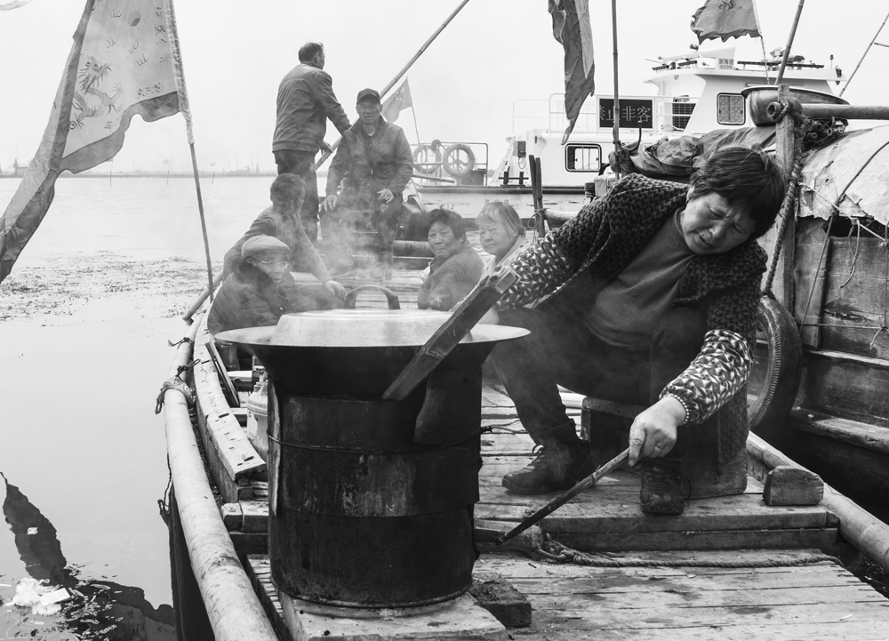 袁安分《江南水上人家》