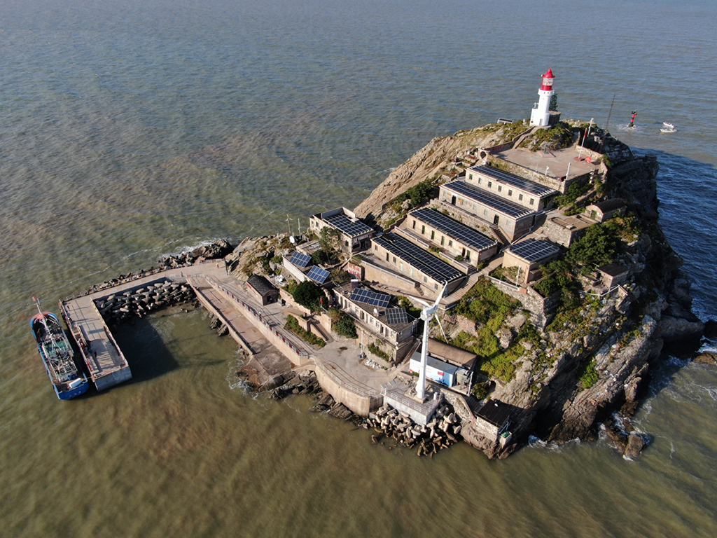 江蘇省灌云縣開山島（9月26日攝，無人機照片）。新華社發（李弘非 攝）