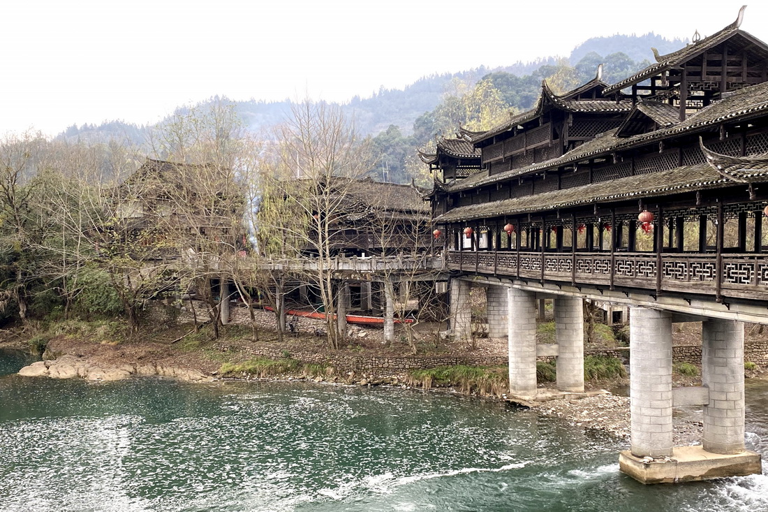 這是1月7日拍攝的撈車村一景（手機照片）。新華社記者 柳王敏 攝