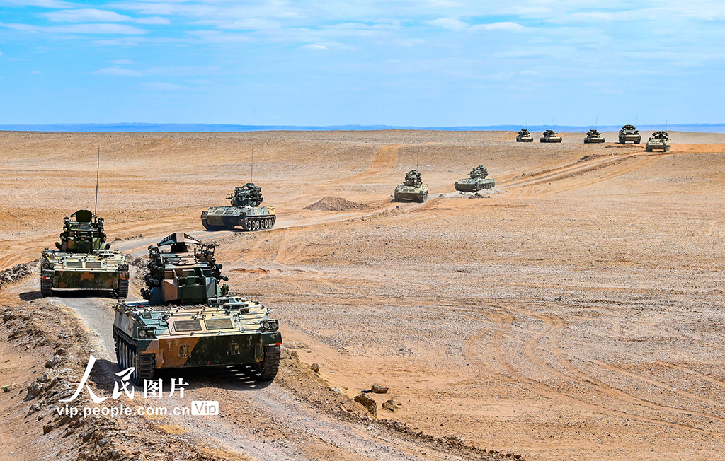 2022年8月28日，陸軍第71集團軍某旅組織防空分隊進行快速機動。