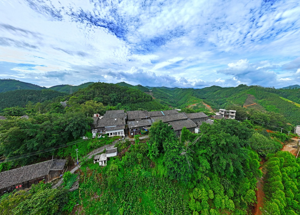 這是7月30日拍攝的那巖屯木寨（無人機照片）。