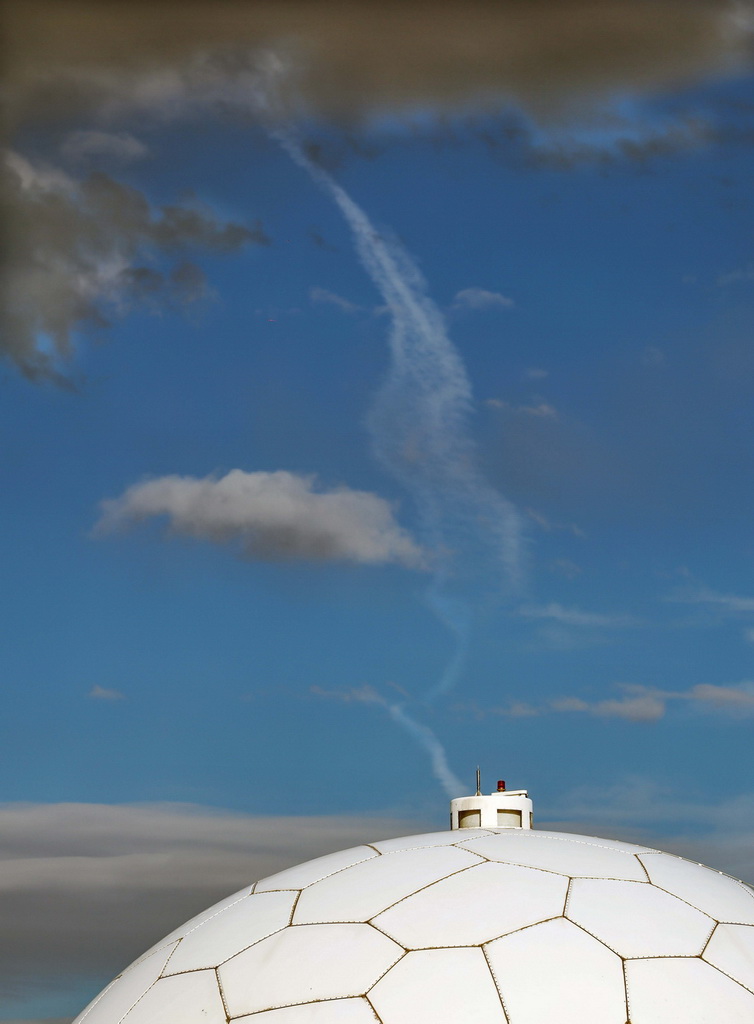 10月11日拍攝的黑龍江佳木斯氣象衛星地面站一景。新華社發（蘭紅光攝）