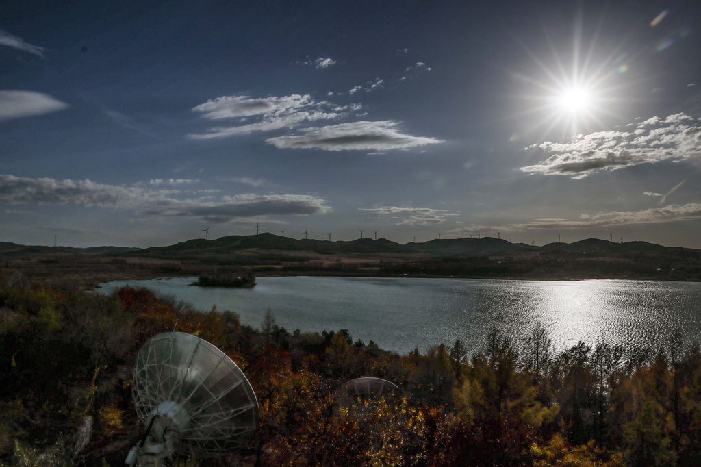 10月11日拍攝的黑龍江佳木斯氣象衛星地面站一景。新華社發（蘭紅光攝）