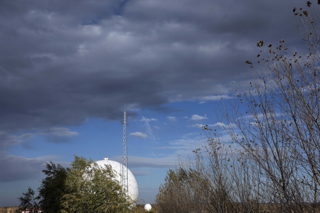 10月11日拍攝的黑龍江佳木斯氣象衛星地面站一景。新華社發（蘭紅光攝）