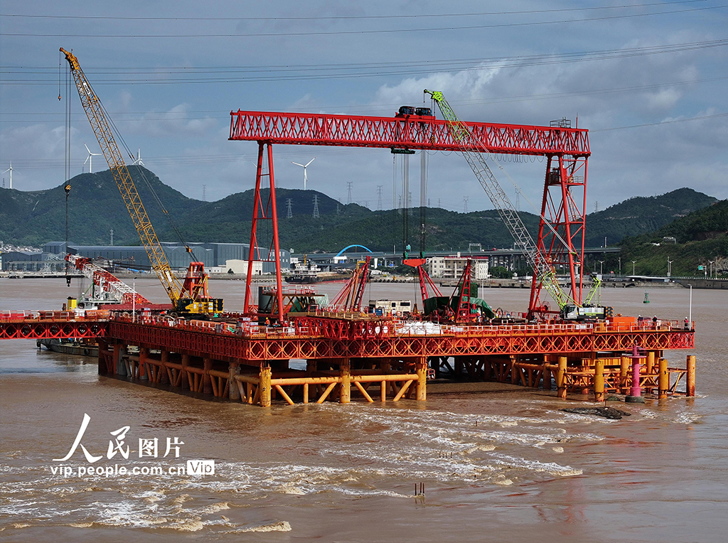 浙江舟山：富翅門公鐵兩用大橋建設有序推進【5】