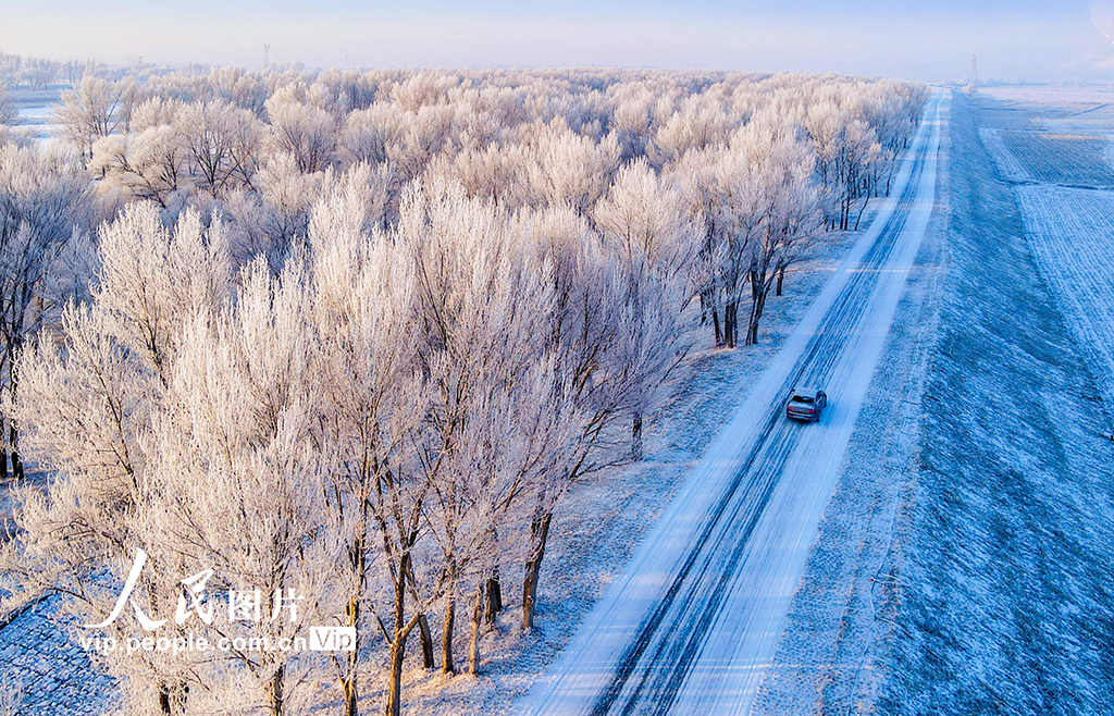 內蒙古呼和浩特：霧凇美景 宛若仙境【5】