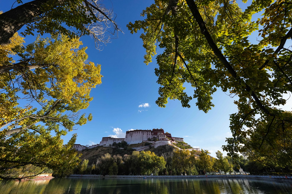 這是10月21日拍攝的布達拉宮。