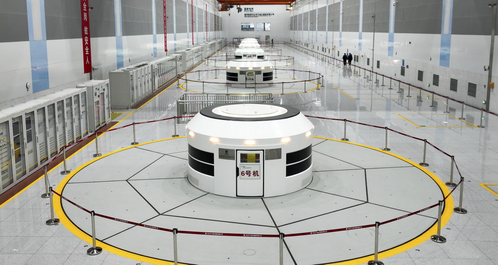 這是2024年12月31日拍攝的國家電網河北豐寧抽水蓄能電站地下廠房（無人機照片）。