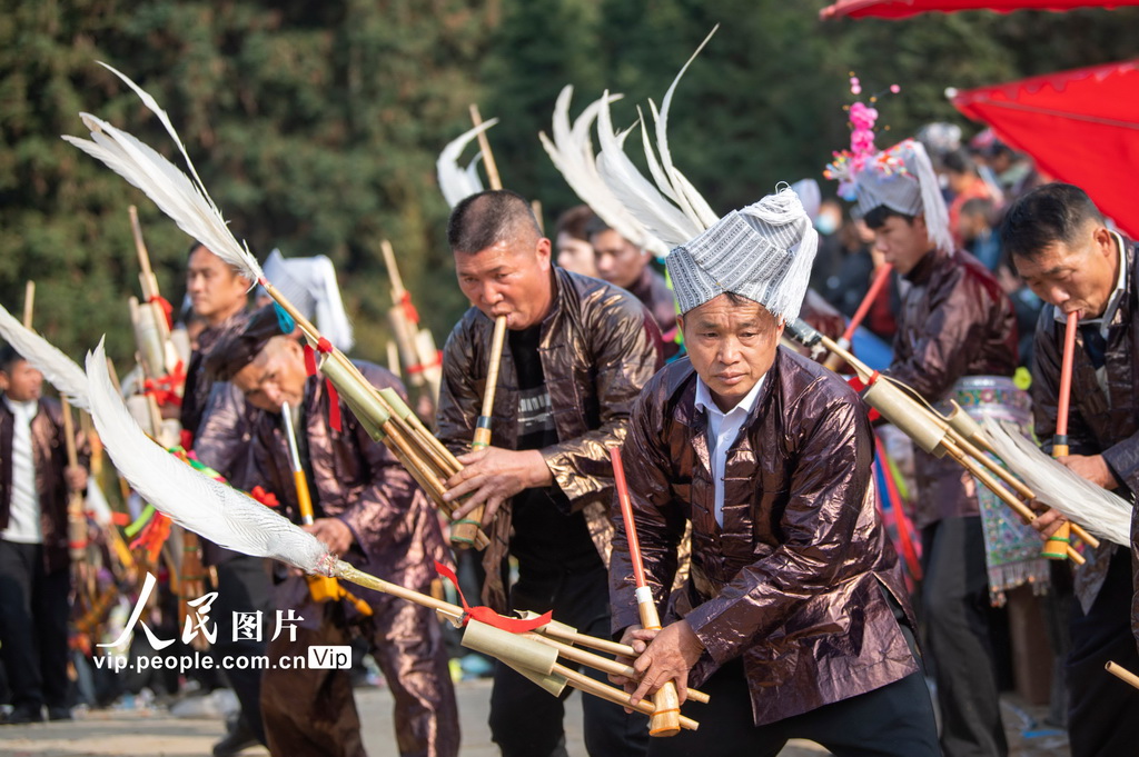 貴州從江：苗族同胞蘆笙舞步慶佳節【2】