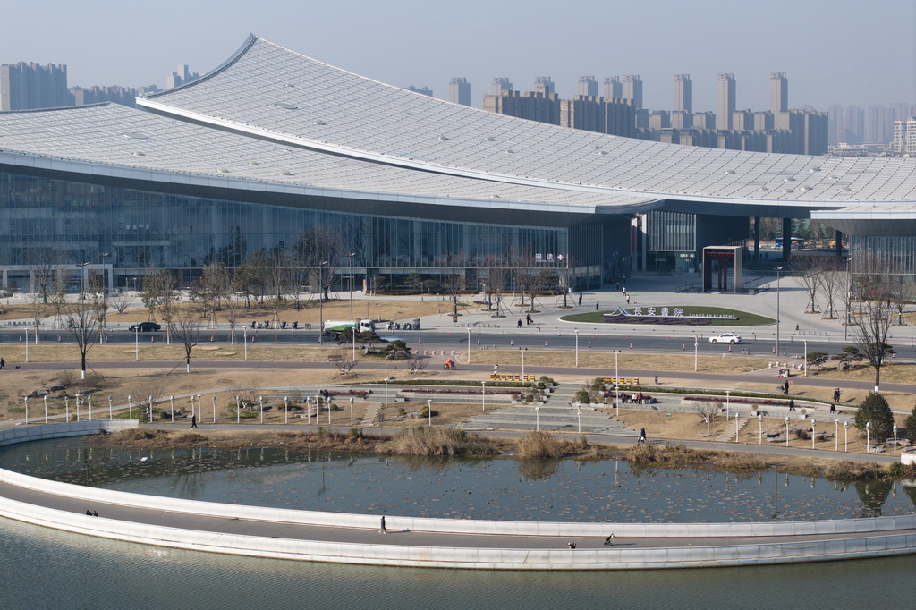 1月13日拍攝的新落成的長安書院（無人機照片）。新華社記者 邵瑞 攝