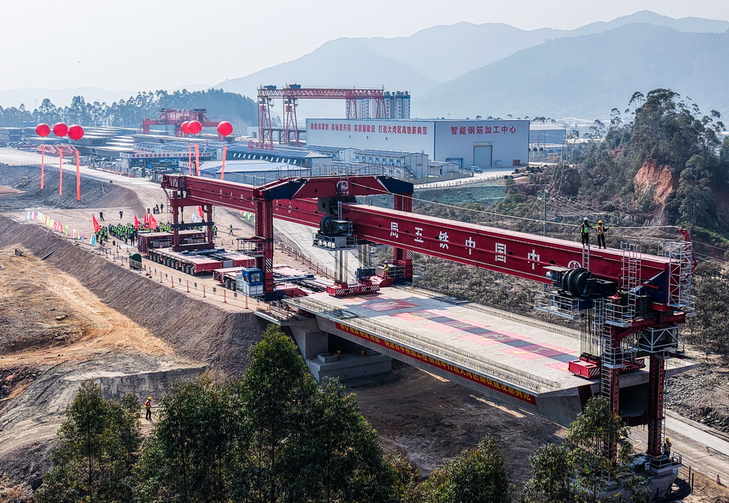 1月21日拍攝的作業現場（無人機照片）。