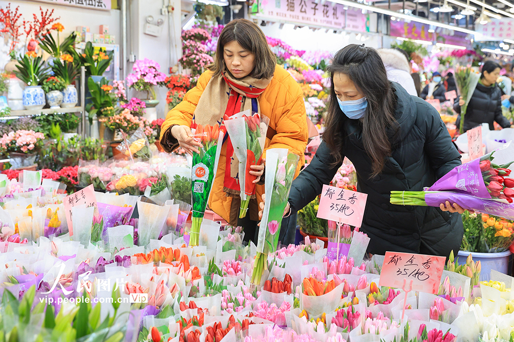 江蘇南京：春節臨近鮮花熱銷【4】