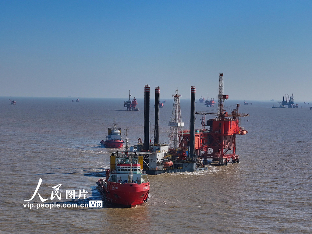 山東東營：海上油田