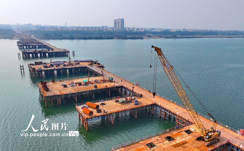 江西吉水：贛江大橋施工現場【2】