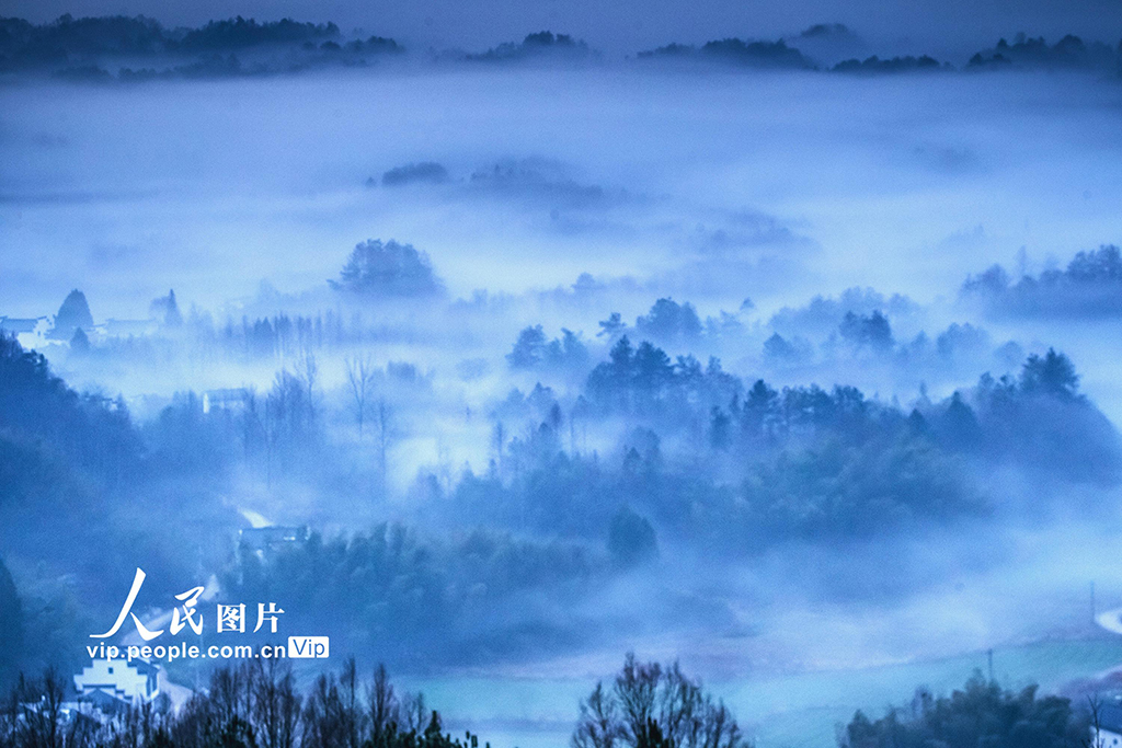 安徽休寧：鄉村云海 【3】
