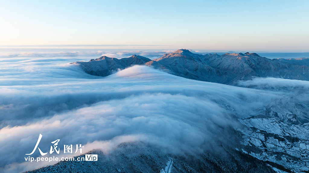 浙江杭州：太子尖銀裝素裹