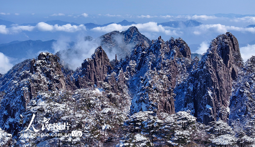 安徽黃山：雪景如畫