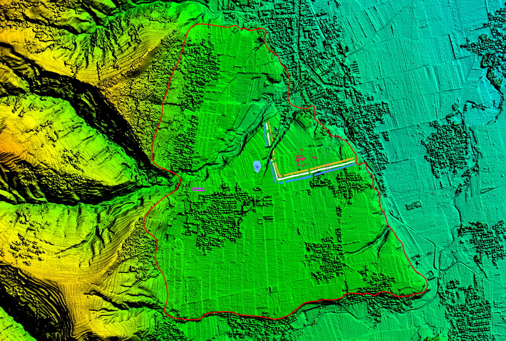 甘肅臨洮縣寺洼遺址地形及主要發現位置示意圖。