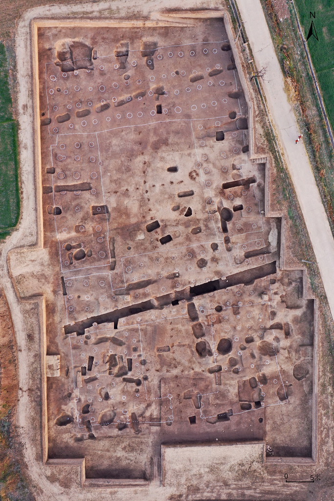 陜西寶雞市周原遺址王家嘴一號建筑遺址（資料照片）。