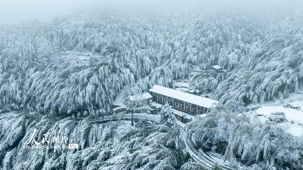 浙江寧波：四明山銀裝素裹