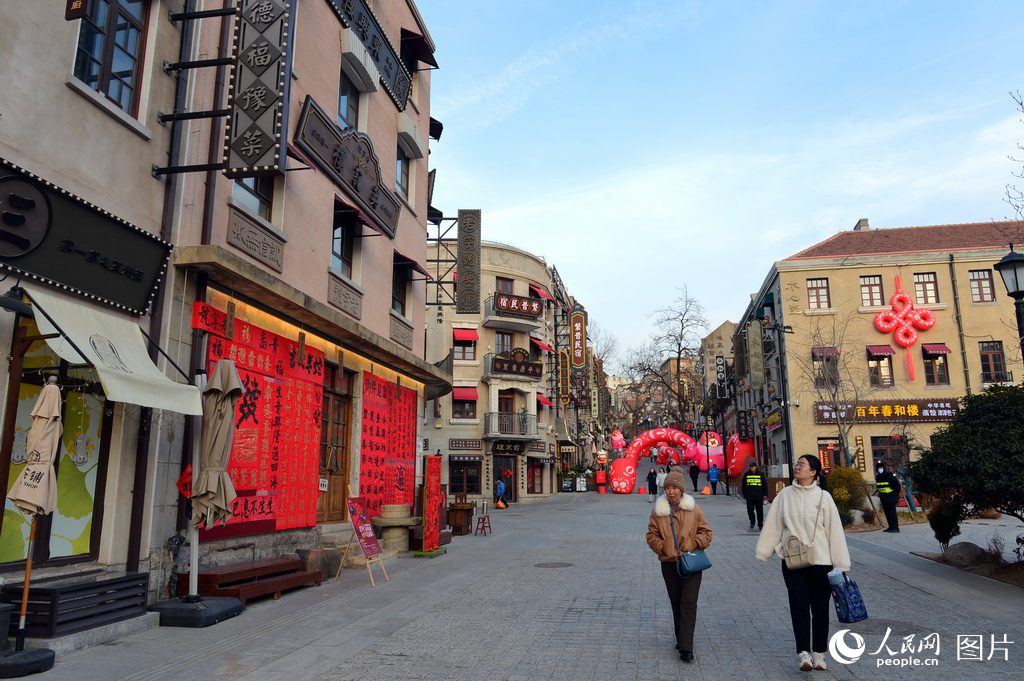 青島市南區的街景街貌。