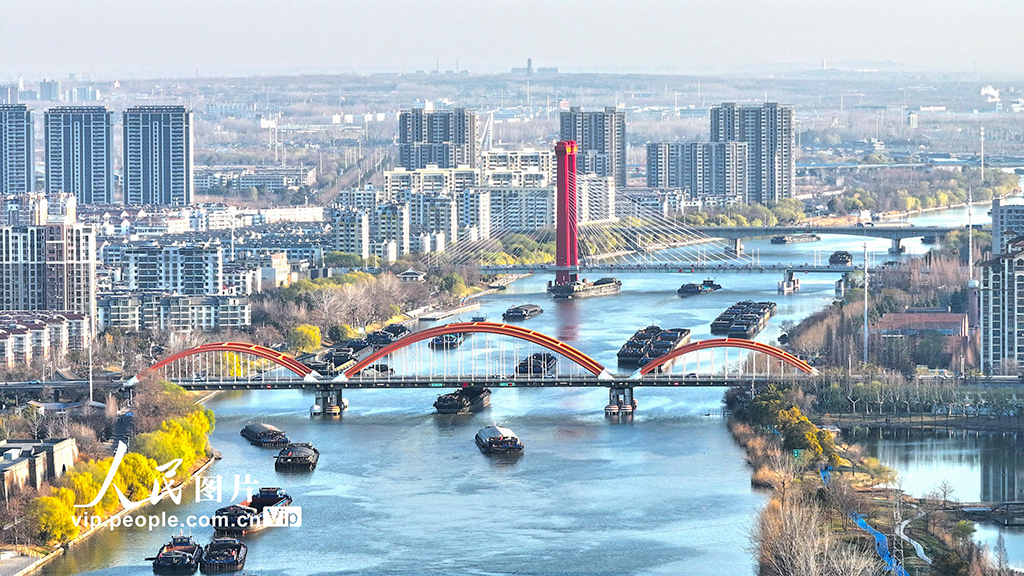 江蘇宿遷：京杭大運河運輸忙【4】