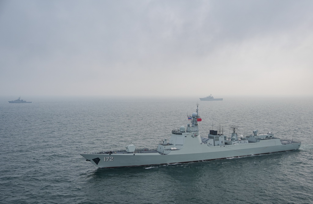 3月28日，中泰“藍色突擊-2025”海軍聯合訓練轉入海上訓練階段。新華社發（楊云翔 攝）
