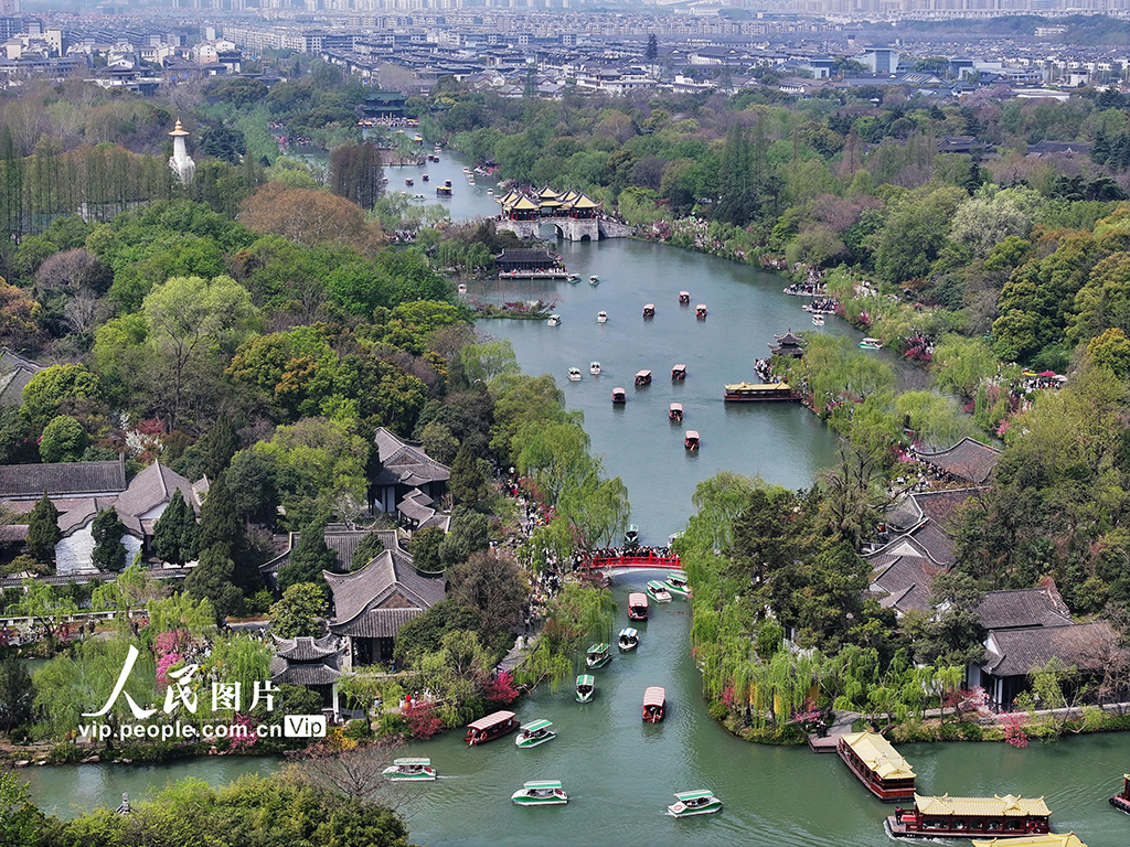 江蘇揚州:清明假期瘦西湖游人絡繹不絕【5】