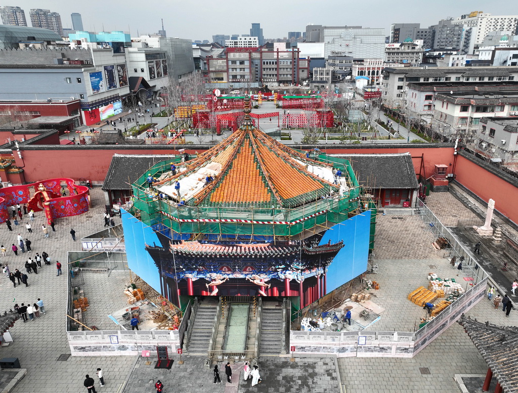 沈陽故宮大政殿等部分建筑進行維護保養