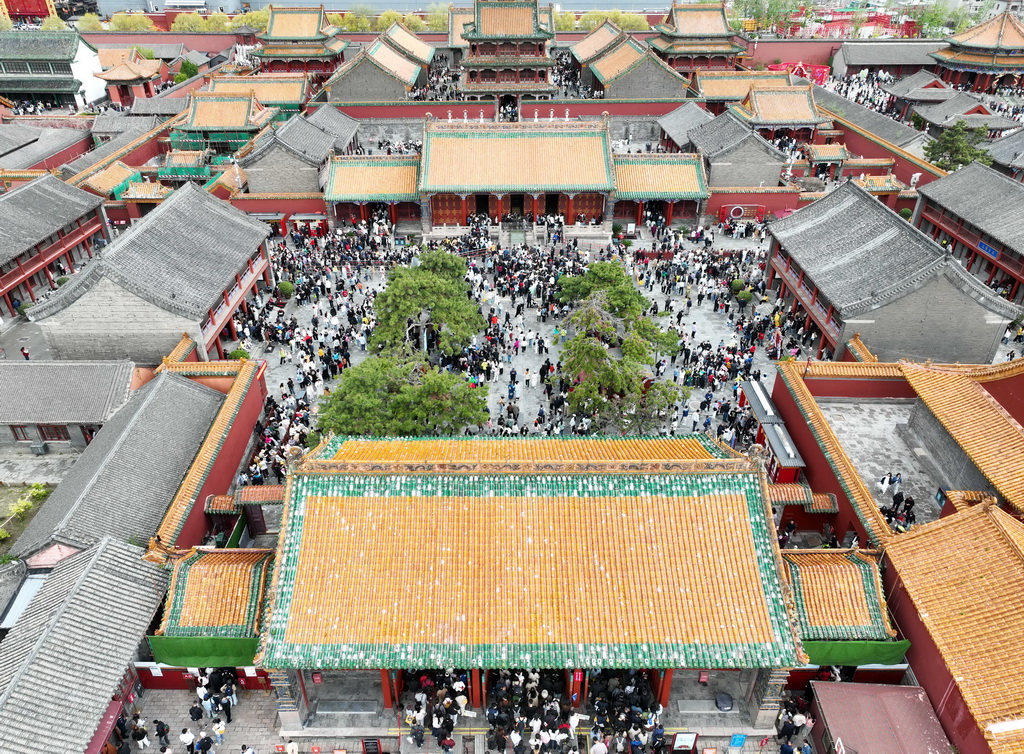 2025年5月3日拍攝的沈陽故宮（無人機照片）。新華社記者 李鋼 攝