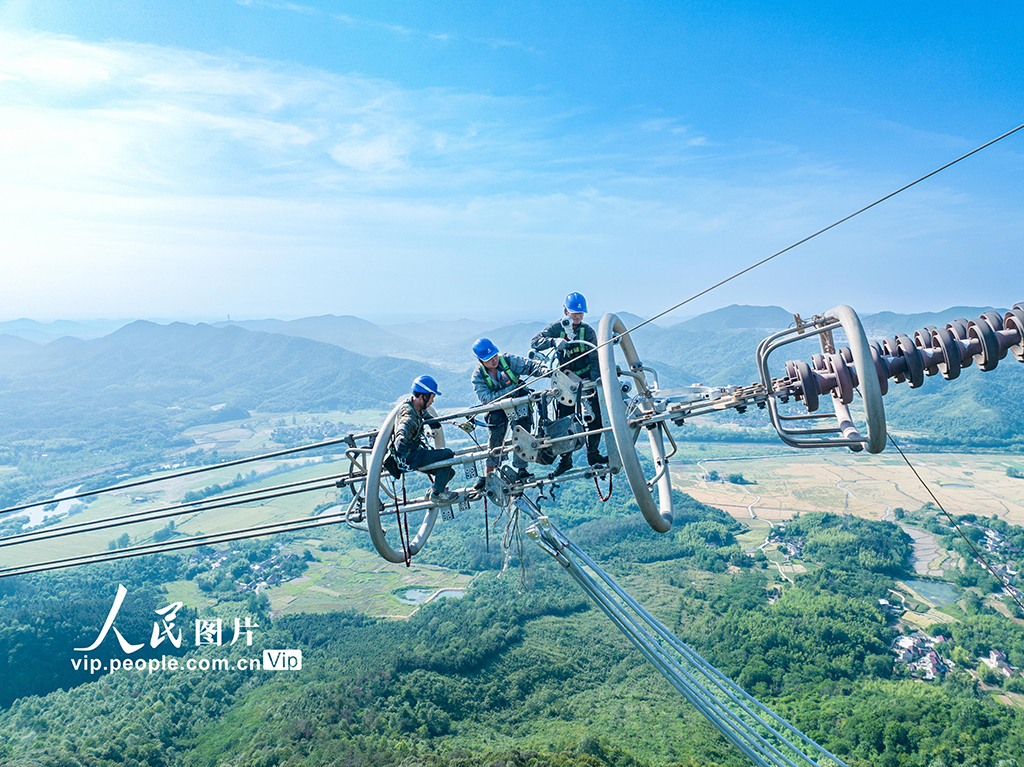 安徽池州:特高壓輸電線路檢修【2】
