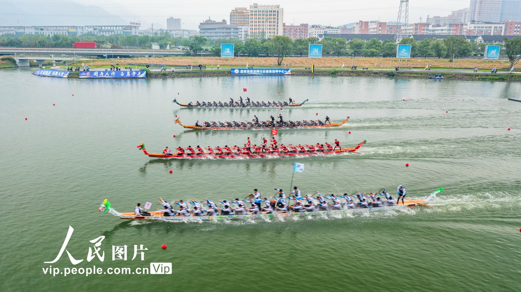 浙江溫州：傳統龍舟大賽舉行