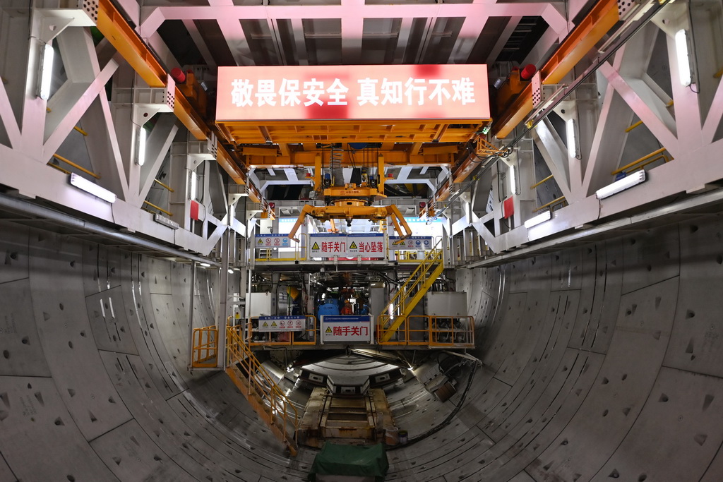 5月19日拍攝的盾構機施工現場。