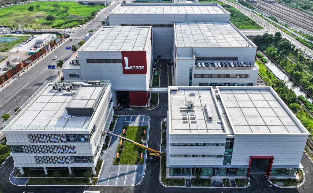 這是5月21日拍攝的建設中的重慶永川科技片場二期項目（無人機照片）。