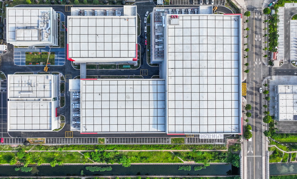 這是5月21日拍攝的建設中的重慶永川科技片場二期項目（無人機照片）。