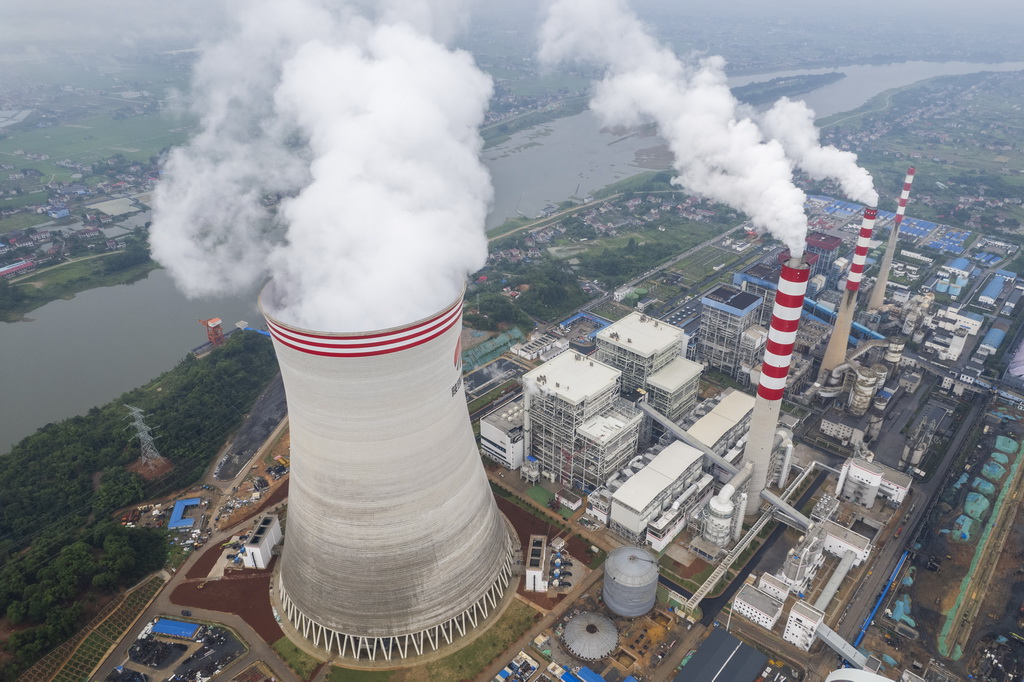 這是5月22日在益陽市赫山區拍攝的長安益陽電廠（無人機照片）。