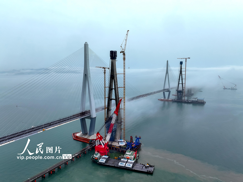 浙江：寧波市域鐵路象山港跨海大橋開始全面架梁