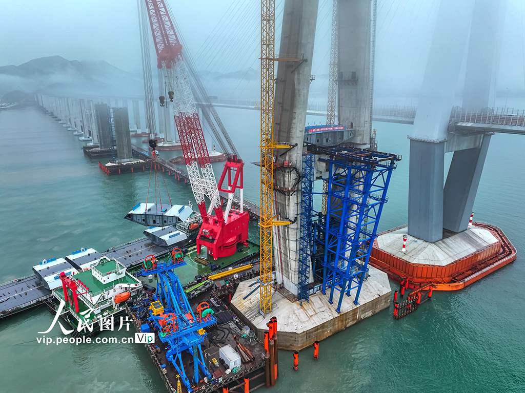浙江:寧波市域鐵路象山港跨海大橋開始全面架梁【4】