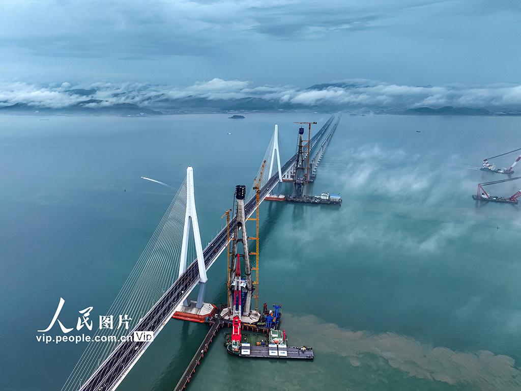 浙江:寧波市域鐵路象山港跨海大橋開始全面架梁【5】