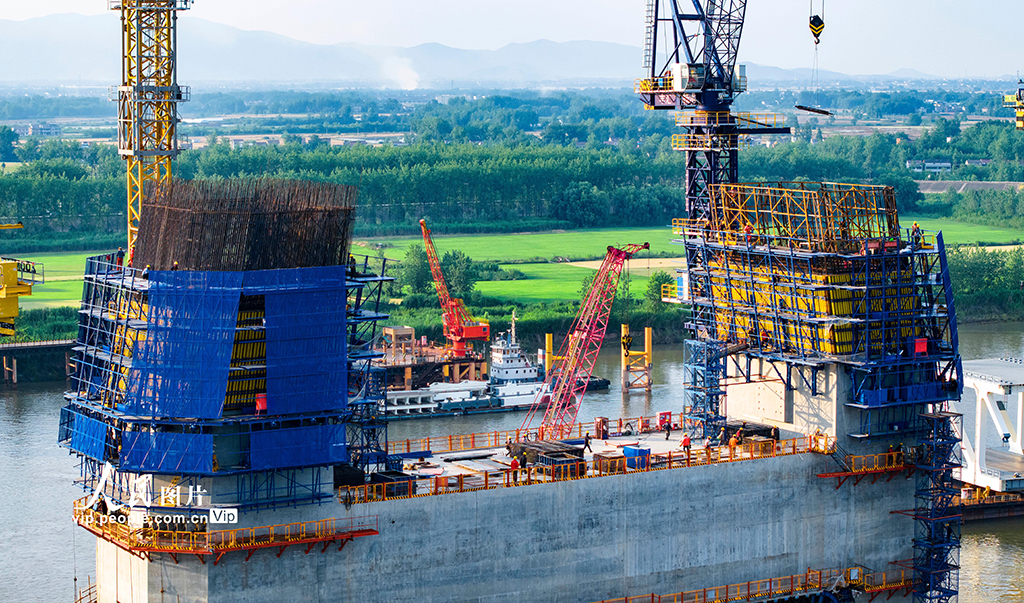 安徽:池州長江公鐵大橋建設穩步推進【4】