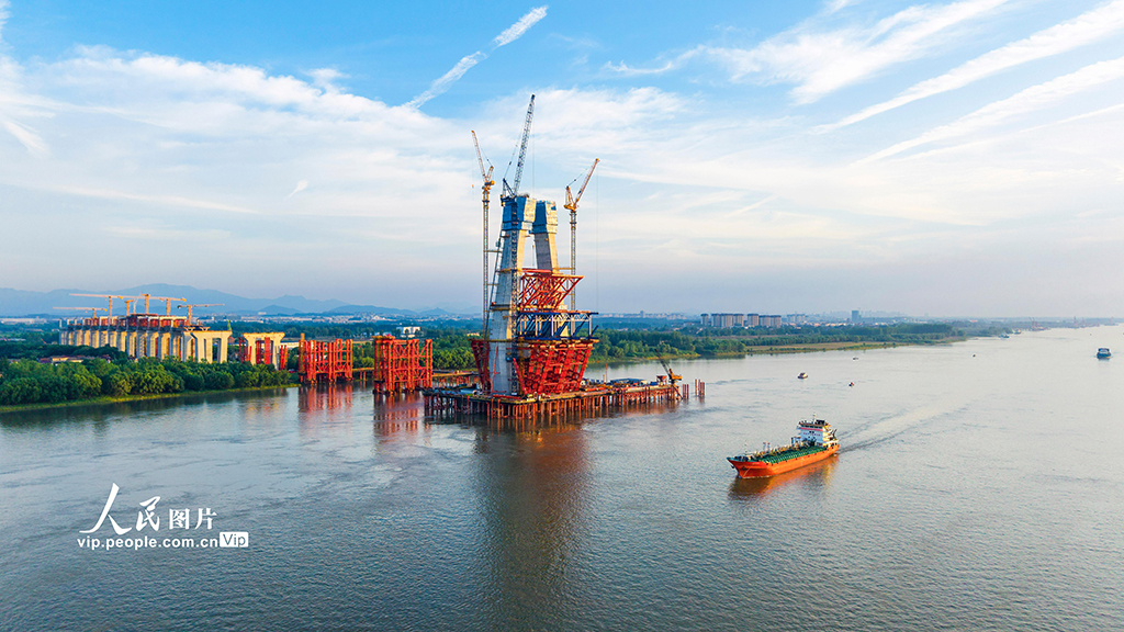 安徽:池州長江公鐵大橋建設穩步推進【6】