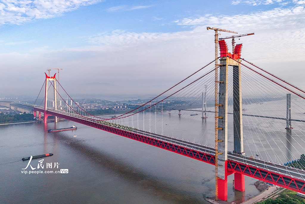 安徽銅陵:G3銅陵長江公鐵大橋主橋開展荷載試驗【7】