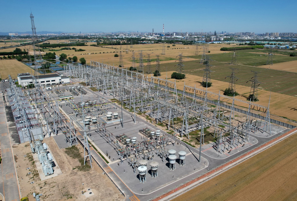 6月4日拍攝的廉州500千伏超高壓變電站（無人機照片）。