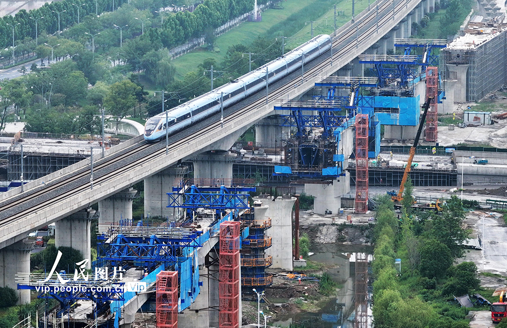江蘇揚州:新建滬寧合高鐵建設正酣【2】