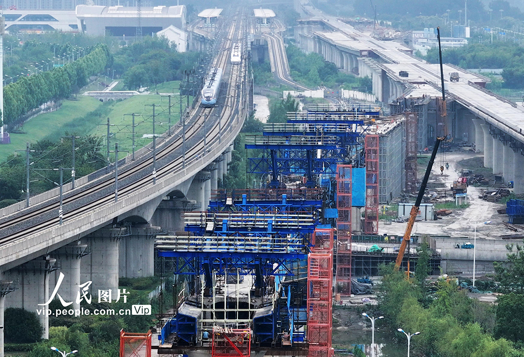 江蘇揚州:新建滬寧合高鐵建設正酣【3】