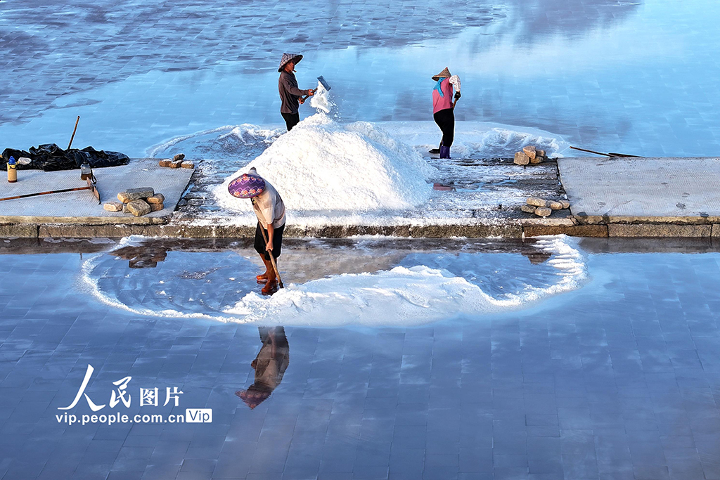 福建泉港：夏日收鹽忙【6】