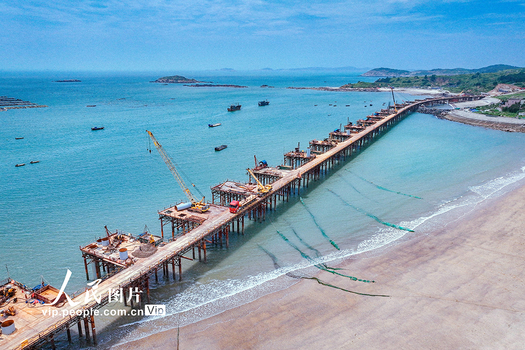 福建惠安:跨海特大橋工程建設正酣【5】
