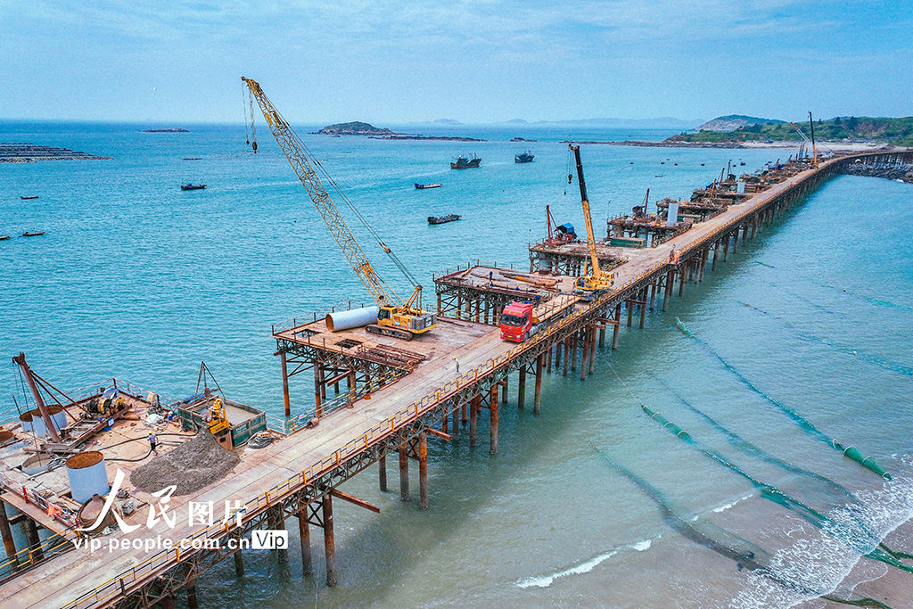 福建惠安：跨海特大橋工程建設正酣【7】