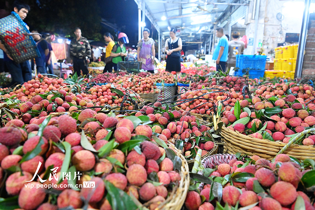 廣西合浦：荔枝交易火爆