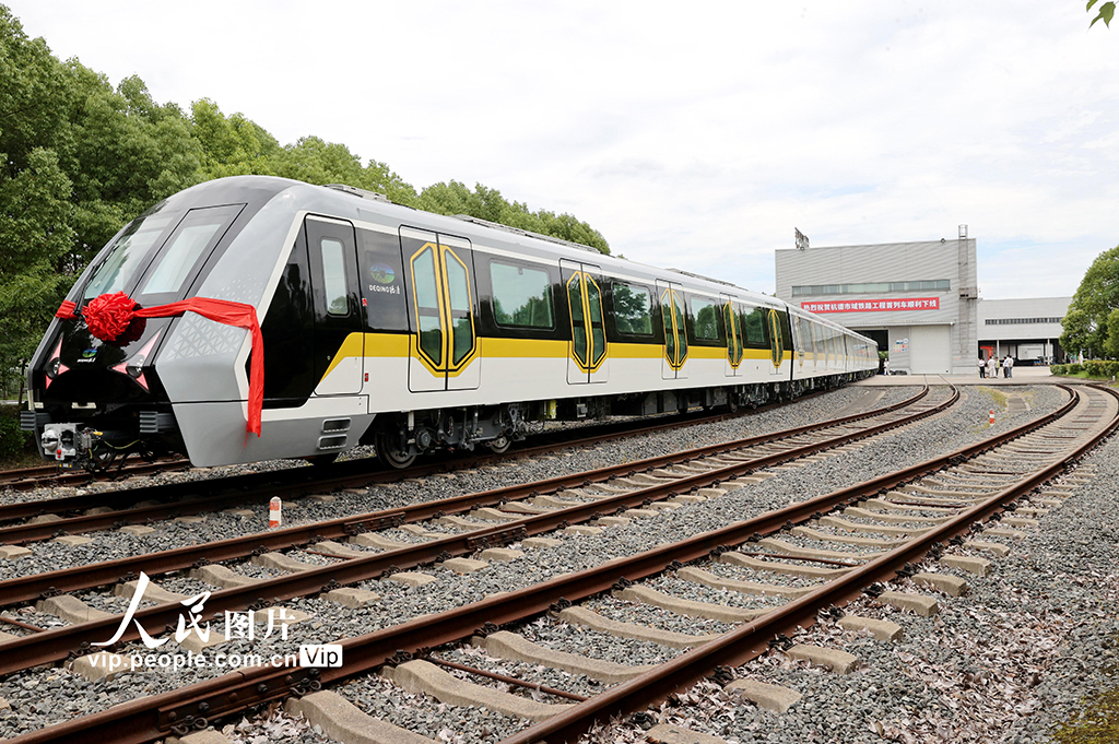 浙江杭州:杭德市域鐵路工程首列車下線【2】